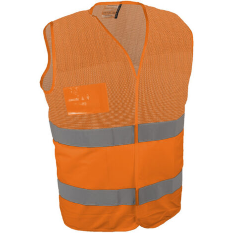 Gilet orange haute visibilité Polyester Aéré tissu mesh - SINGER - GILAIRO XL