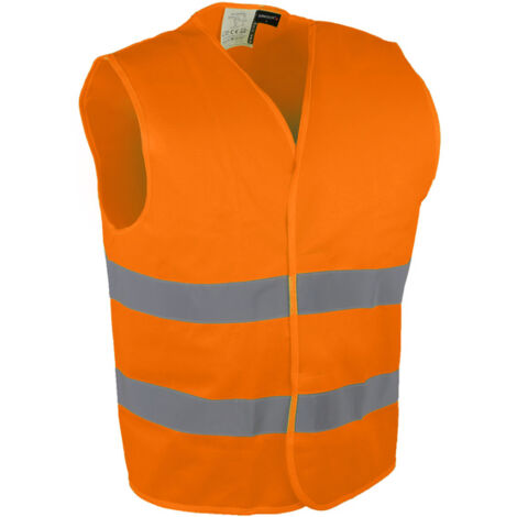 Gilet orange haute visibilité Polyester Fermeture auto-agrippante - SINGER - GILO   XXL