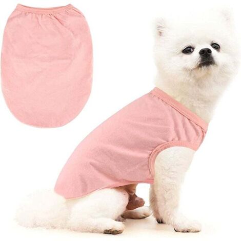 Gilet per cani T-shirt Camicia con cappuccio Gilet per cuccioli Camicia Abbigliamento per cani di taglia piccola e media Gatti Peluche Yorkie Gatti Gattino Rosa Grigio