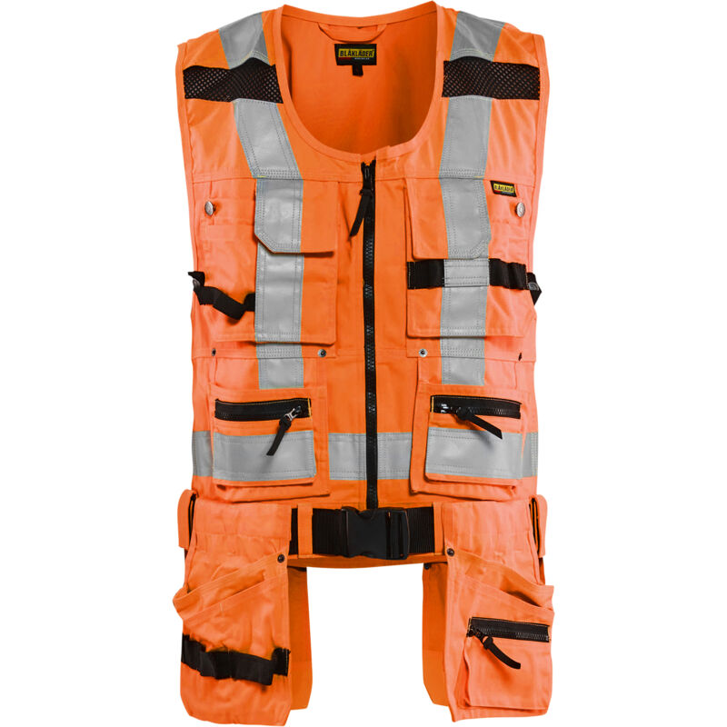 Gilet de travail porte-outil haute visibilité 3032 - Orange fluo s
