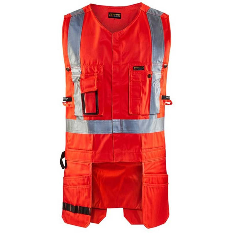 Gilet de travail porte-outils haute visibilité 3027 - Rouge fluo xxxl