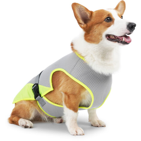 Gilet rafraîchissant pour chien, gris clair - Taille L