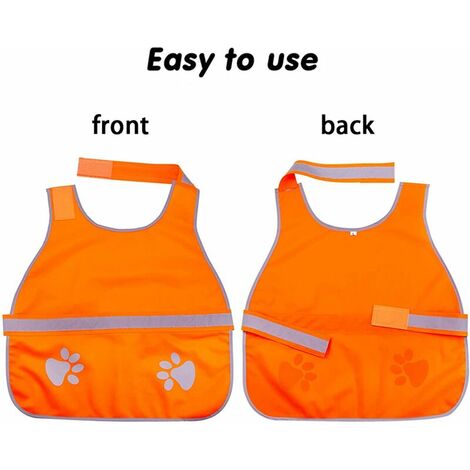 Gilet réfléchissant pour chien. Le gilet fluorescent pour chien haute visibilité Blaze Orange aide à protéger votre meilleur ami. Protégez votre chiot contre les accidents d'automobilistes et de chass