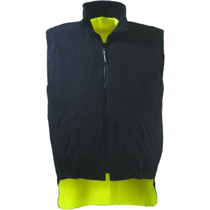 Gilet de travail polaire sans manche haute visibilité hi-way - Jaune FLuo xl - 52/54
