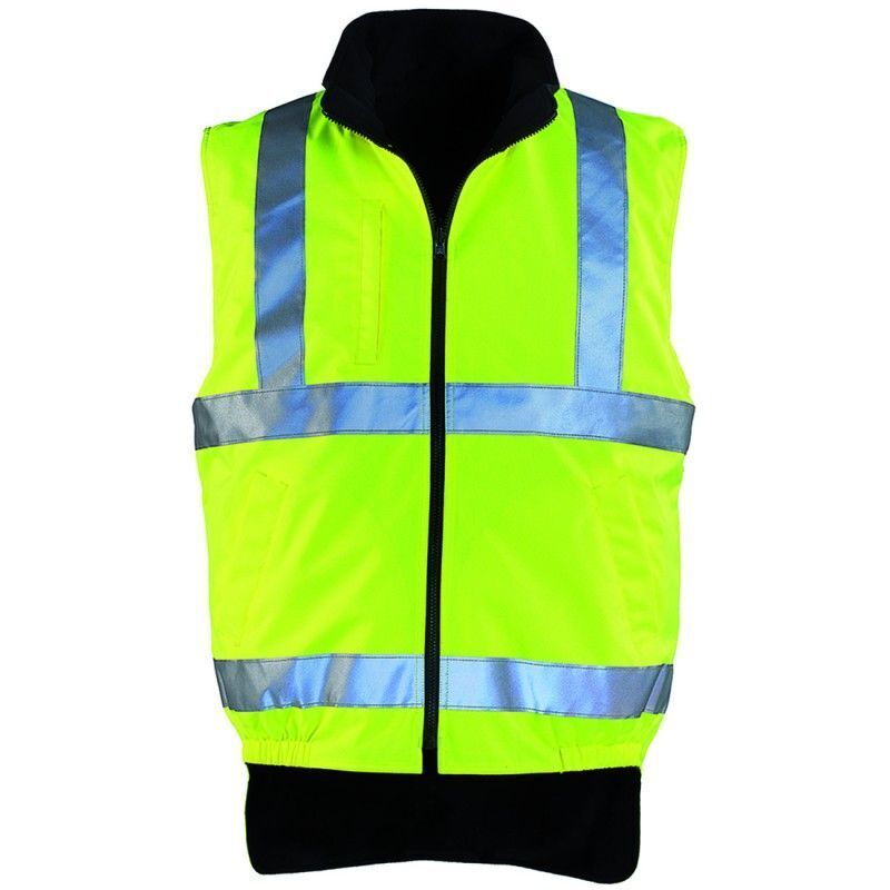 Gilet de travail polaire sans manche haute visibilité hi-way - Jaune FLuo 3XL - 60/62