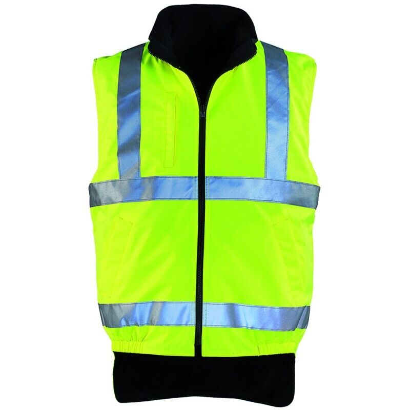 Coverguard - Gilet haute visibilité doublé polaire réversible Hi-Way Jaune / Noir xl