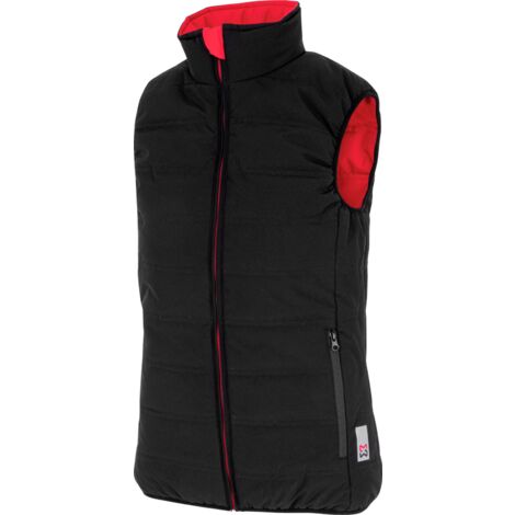 Würth Modyf – Gilet réversible femme Moon noir – Taille M – 2 poches zippées externes – Tissu doux et confortable – Fermeture zippée contrastée