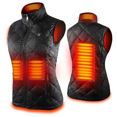 Anivia Cuscinetti riscaldati con Gilet Elettrico riscaldante Unisex Batteria Non Here Giacca riscaldata con Ricarica USB Riscaldamento a Prova di Freddo Vestiti Lavabili Regolazione a Tre Livelli 