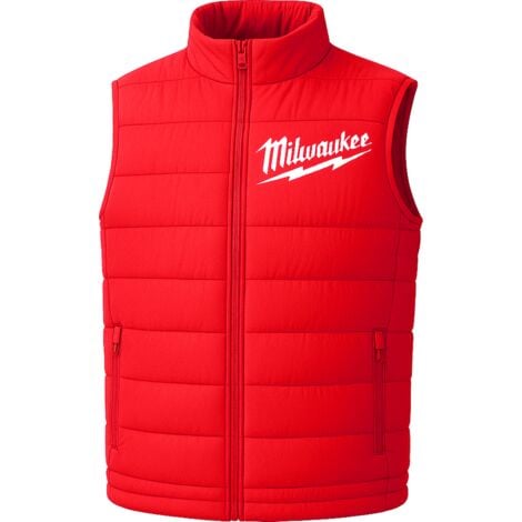 TOLLENS Gilet rouge sans manche MILWAUKEE ultra‑résistant, retiens la chaleur - offre exclusif