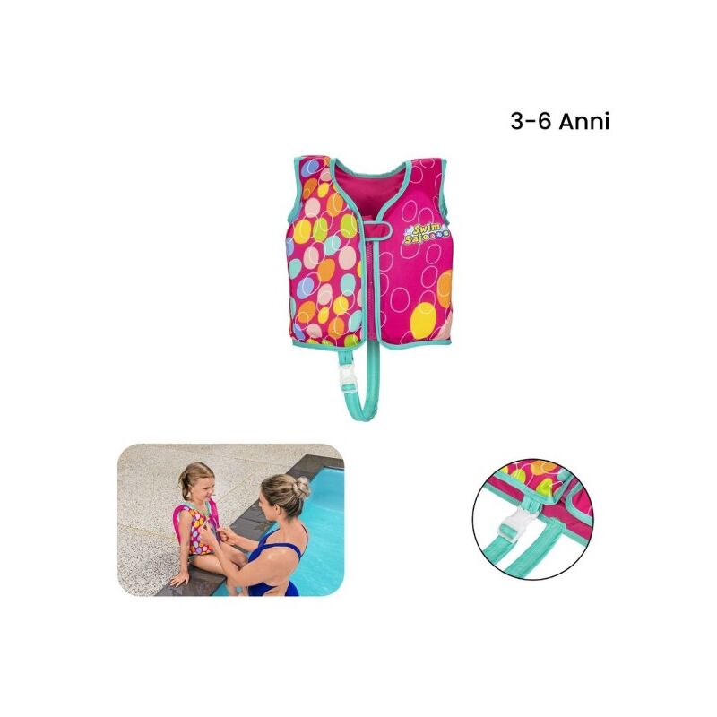 Trade Shop Traesio - Chaqueta De Entrenador Con Chaleco De Flotabilidad Con Almohadillas De Espuma Para Niños 32177