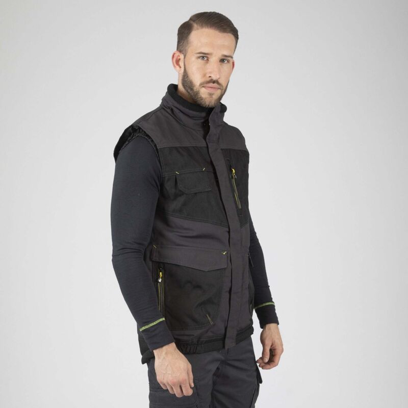 Gilet de travail ali 1206 gris/ noir taille m