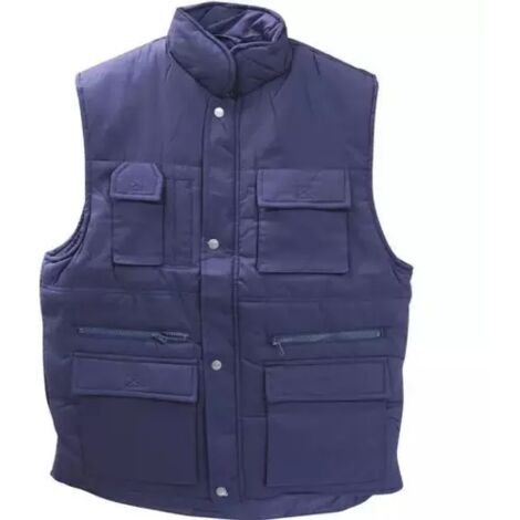Gilet sans manche bleu avec protège reins Taille S