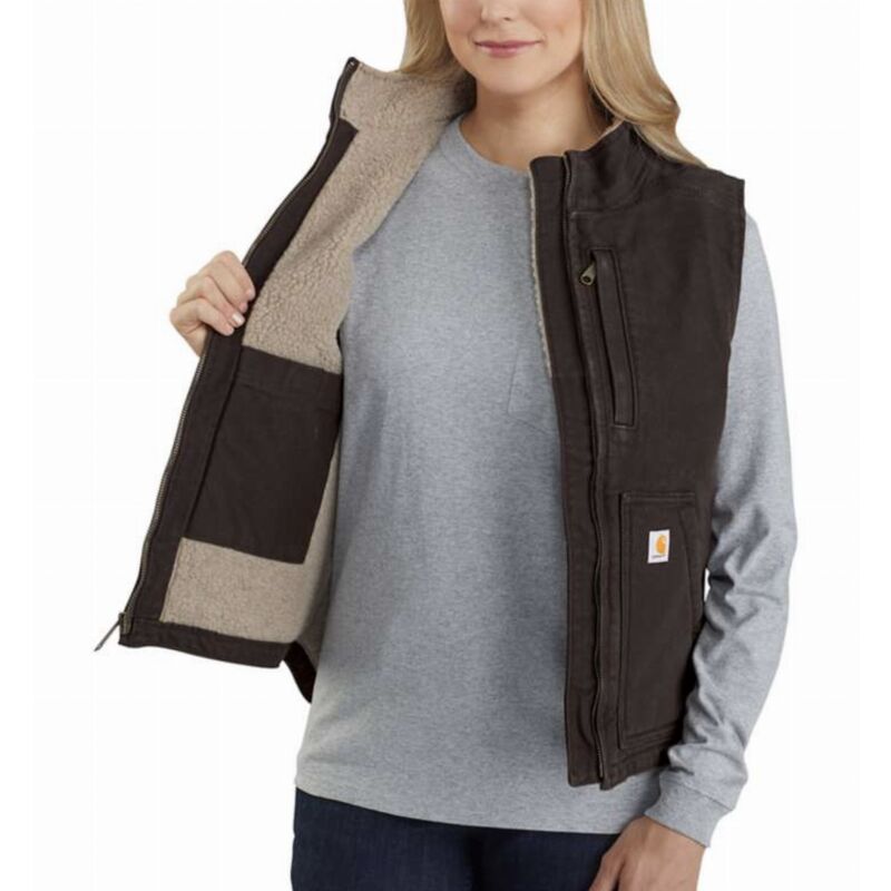 Gilet de travail Sans Manche de travail Carhartt Sherpa Lined Mock Taupe t.m - 104224-032-M