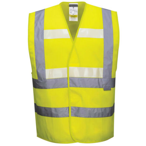 Gilet sans manche haute visibilité triple technologies Portwest Glowtex Jaune XXL - XXXL