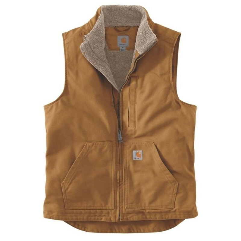 Gilet sans manches homme Mock Neck Carhartt 104277 - Marron foncé - m