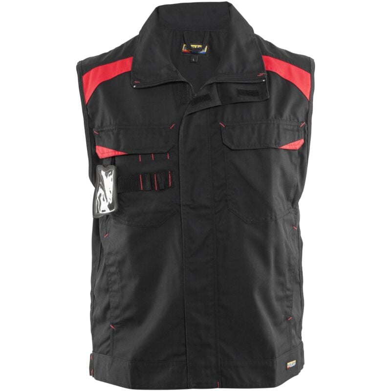 Gilet de travail sans manches Industrie 3164 - Noir/Rouge m