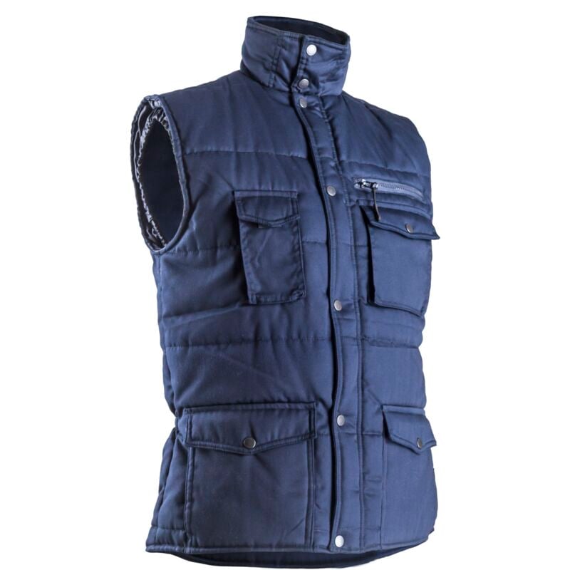 Gilet chaud de travail matelassé sans manche polena - Bleu marine s - 40/42