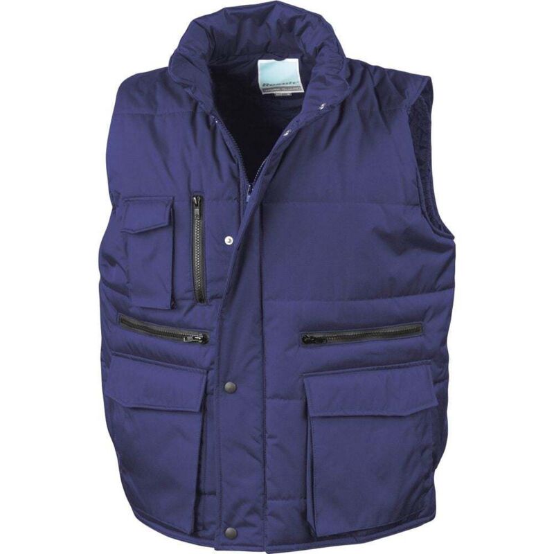 Gilet sans manches de travail matelassé Result Bleu l