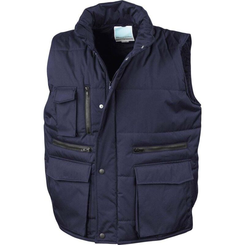Gilet sans manches de travail matelassé Result Bleu Marine l