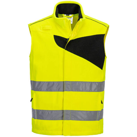 Gilet Sans Manches Polaire Haute-visibilité Pw2 - Taille S - Jaune/noir - Portwest