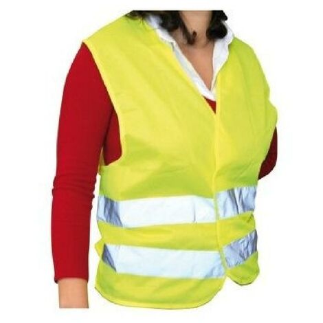 XL - Beige - Gilet réfléchissant de sécurité pour voiture, veste haute  visibilité en maille fluorescente