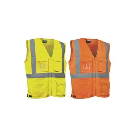 GILET SEKI AD ALTA VISIBILITA'  tg.2XL  arancio fluo/navy    COFRA