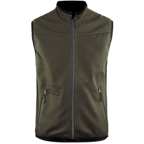 Gilet softshell Blaklader sans manches Vert Olive / Noir XL