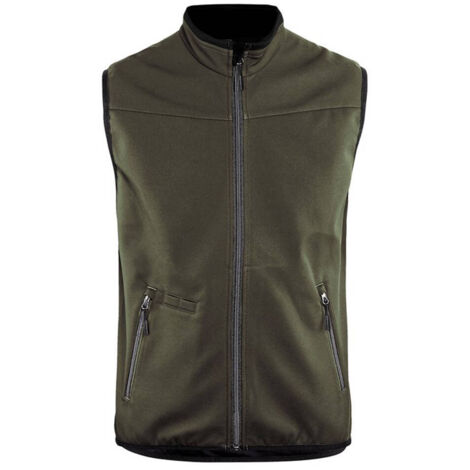 Gilet Softshell - BLAKLADER - Senza maniche + Stretch Verde Khaki/Nero T.XS 385025164599