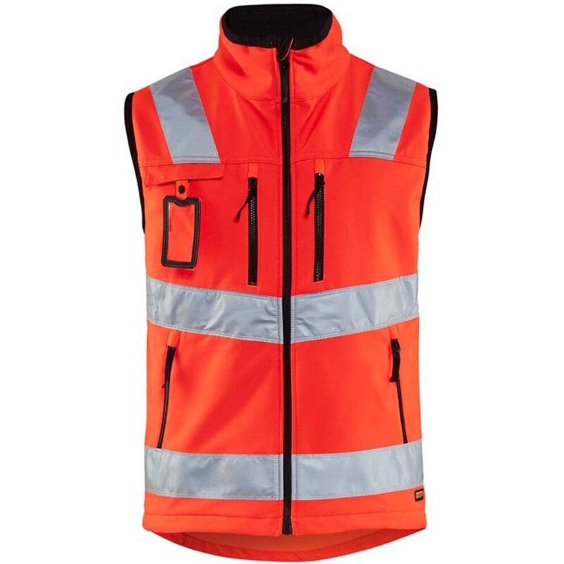 Gilet de travail softshell haute visibilité 3049 - Rouge fluo l