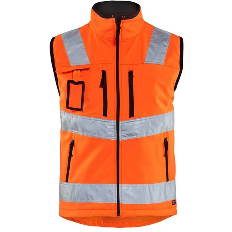 Gilet de travail softshell haute visibilité 3049 - Orange fluo M