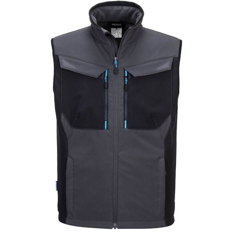 Image of Giacca da lavoro senza maniche in softshell multitasche Portwest WX3 Grigio scuro XL