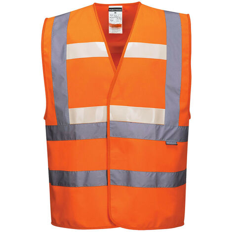 Gilet sans manche haute visibilité triple technologies Portwest Glowtex Orange L - XL