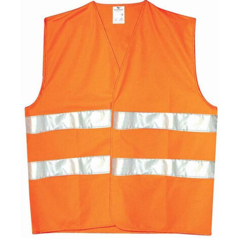 GILET UOMO DA LAVORO ALTA VISIBILITA' RIFLETTENTE ARANCIONE 150gr/m2 TG. XL UFO