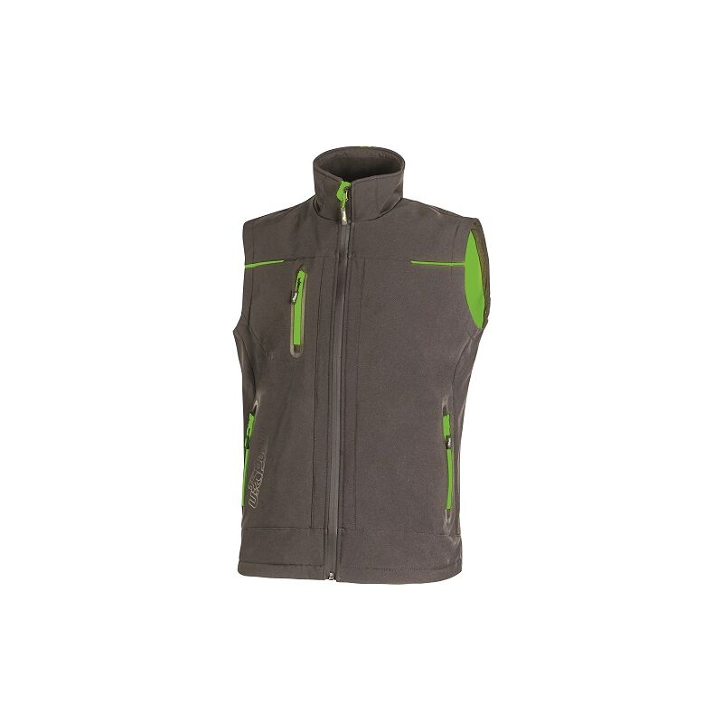 Image of U-power - Gilet da lavoro Universe - m - Antracite/Verde