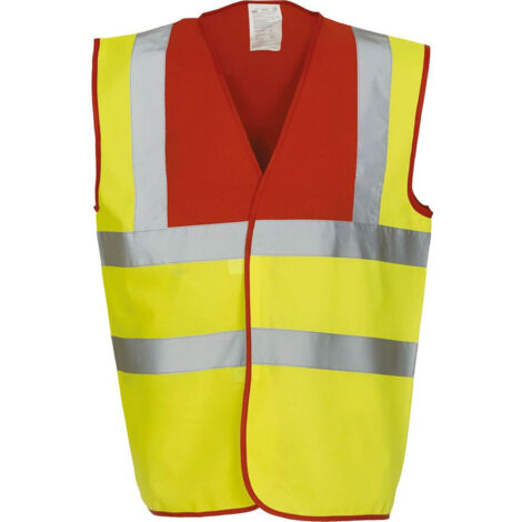 Gilet YOKO alta visibilità Giallo / Rosso XL