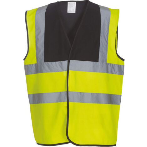 Gilet YOKO alta visibilità Nero / Giallo XL