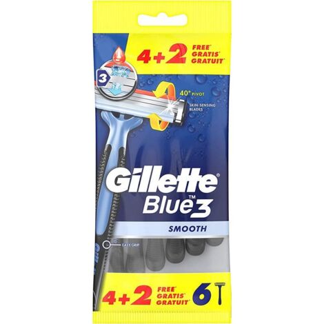 GILETTE BLUE 3 SMOOTH RASOIO USA E GETTA 6PZ