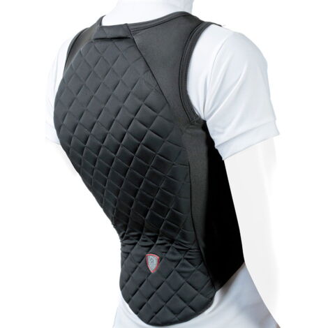 Gillet salvaschiena imbottitura integrale per adulto Omologato  EN1621 Level 2: M, Nero