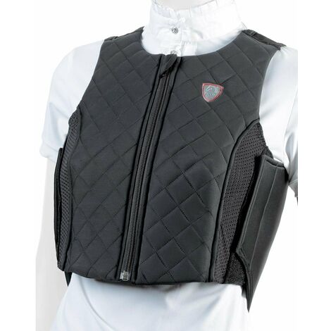 Gillet salvaschiena imbottitura integrale per bambino Omologato EN1621 Level 2: L, nero