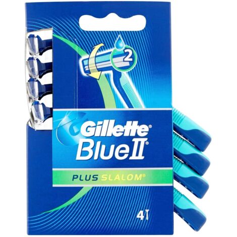 Gillette blue ii plus slalom rasoi usa e getta confezione da 4 rasoi
