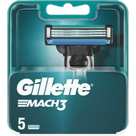 Gillette Mach3 Ersatzklingen für Herrenrasierer, 5er-Pack