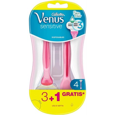 GILLETTE VENUS SENSITIVE RASOI DONNA USA E GETTA, 3+1 RASOI