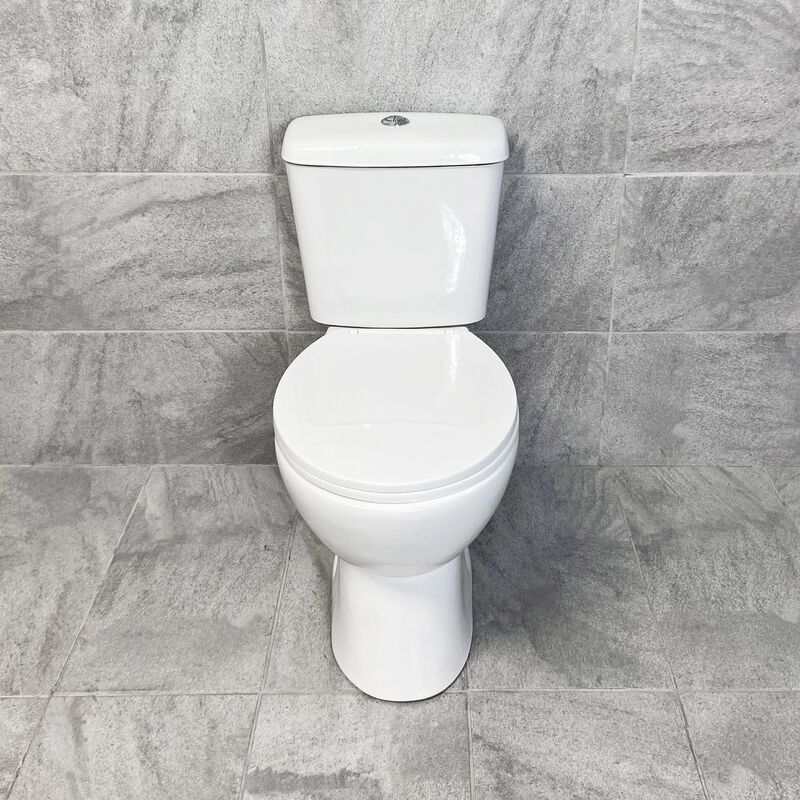 Gillian Rimless Close Coupled Toilet Modern Style with Soft Close Seat, No Fixing Kit