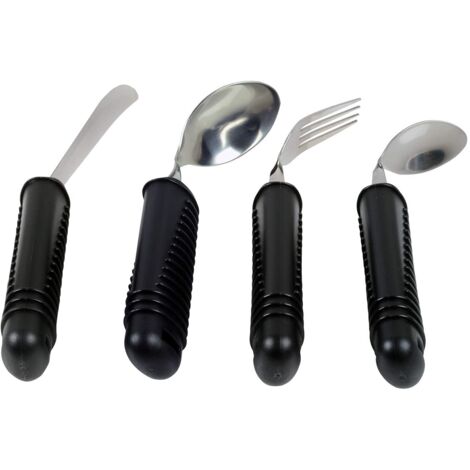 GIMA - Set composto da 4 posate modellabili in acciaio inox (coltello, forchetta, cucchiaio e cucchiaino), 28921