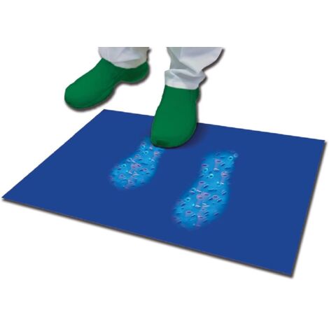 GIMA - Tappetino decontaminante antibatterico, 60x90 cm, 30 strati, confezione da 5, blu, 36686