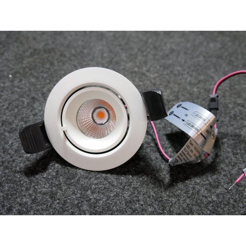 Slv Declic - Spot encastre downlight blanc mat rond ø 80mm orientable led 6W 3000K 520lm 36° 230V non-dimmable IP20 gimble in 68 slv