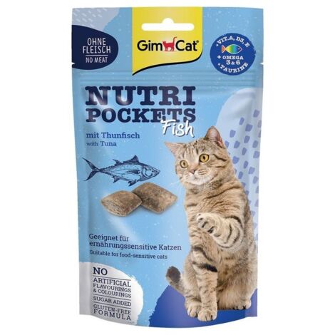 GimCat  Nutri Pocket Fish  Premios para gatos 60 g - Atún 60 g