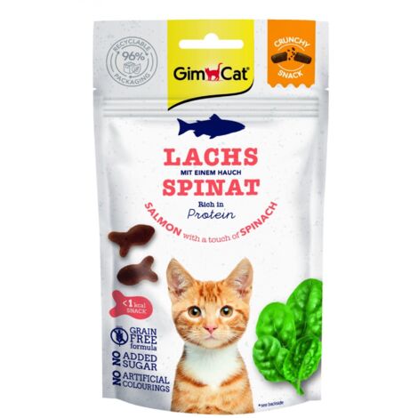 GimCat  Snack croccante 50 g - Salmone e spinaci 50 g