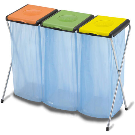 Gimi portarifiuti nature 3 posti cm. 105,5x40x82 h - Gimi