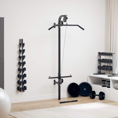 Gimnasio en casa de pared con 2 poleas